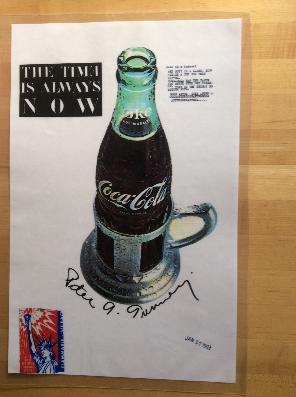 Peter Tunney Original Art "Coca-Cola"